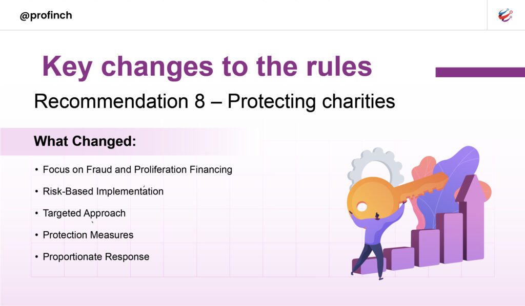 Key changes to the rules Recommendation 16 - Protecting Charities